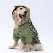 Pawstar Yeşil Dijon Polarlı Su Geçirmez Orta-Büyük Irk Köpek Yağmurluğu thumbnail 1