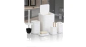 Banyo Seti Plastik Beyaz Renk 5 Parça - 2