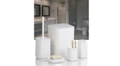 Banyo Seti Plastik Beyaz Renk 5 Parça - 1