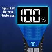 Valkyrie Şarjlı LED El Feneri 5 Işık Modu Type-C Şarjlı Çakar Modlu Zoom Özellikli thumbnail 6