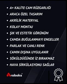 Kia Rio HB 2006-2011 Cam Rüzgarlığı 4'lü Takım (MUGEN TİP, DAYANIKLI MALZEME, KOLAY MONTAJ) thumbnail 4