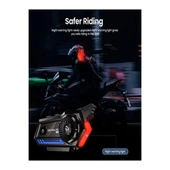 Bt57 Motosiklet Kask Kulaklık Intercom Işıklı Motorsiklet Interkom - 2