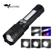 Valkyrie Şarjlı LED El Feneri 5 Işık Modu Type-C Şarjlı Çakar Modlu Zoom Özellikli thumbnail 1