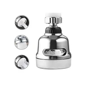 Krom 3 Fonksiyonlu Mutfak Lavabo Başlığı 360 Derece Döner Musluk Ucu - 2