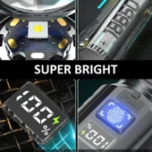 Valkyrie Şarjlı LED El Feneri 3 Mod Zoom Dijital Göstergeli Type-C Hızlı Şarj thumbnail 2