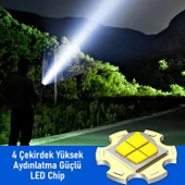 Valkyrie Şarjlı LED El Feneri 5 Işık Modu Type-C Şarjlı Çakar Modlu Zoom Özellikli thumbnail 2