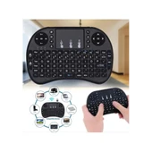 Smart Tv Box Ps3 Uyumlu Kablosuz Dokunmatik Işıklı Şarjlı Touchpadli Mini Q Klavye thumbnail 2