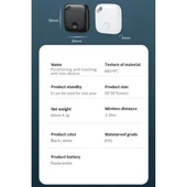Smart Tag Airtag Akıllı Takip Cihazı Apple My Find Uyumlu Beyaz - 7