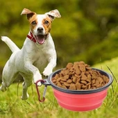 Buffer® Katlanabilir Kedi Köpek Mama Ve Su Kabı Köpek Oyuncağı - 1