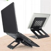 Buffer® Ayarlanabilir Metal Dizüstü Destek Tabanı Katlanabilir Taşınabilir Laptop Sehpası Standı - 2