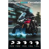 Bt68 Motosiklet Kask Bluetooth Kulaklık 1080p Kamera Ses Kontrolü Video Kayıt Özellikli İntercom - 3