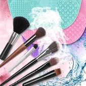 Buffer® Pratik Kolay Makyaj Fırçası Temizleme Matı Aparatı Aleti Küçük - 4