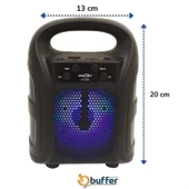 Tutmalı Mini Hoparlör Işıklı Taşınabilir Bluetooth Wireless Radyolu Sd Kart Ve Usb Girişli Hoparlör - 4