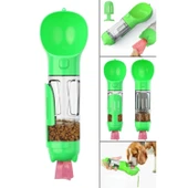 Buffer® Taşınabilir Hazneli Mama Kaplı ,kaka Poşetli Kedi,köpek Suluğu-300ml - 6