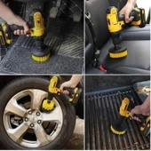 Buffer® 3lü Matkap Ucu Banyo Küvet Duşakabin Araba Tekerliği Koltuk Yıkama Temizleme Fırçası Seti thumbnail 5