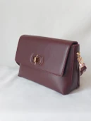 252ES458 Model Sarach Marka Bordo Renk Omuz Çantası - 2