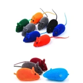 Buffer® 2li Evcil Hayvan Eğitim Sevimli Elastik Kedi Fare Yakalama İnteraktif Sesli Eğitim Oyuncağı - 6