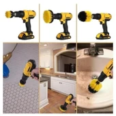 Buffer® 3lü Matkap Ucu Banyo Küvet Duşakabin Araba Tekerliği Koltuk Yıkama Temizleme Fırçası Seti thumbnail 6