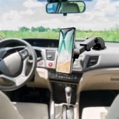 Buffer® 360 Derece Dönen Torpido Üstü Uzunluk Ayarlamalı Vantuzlu Teleskopik Araç Telefon Tutucu - 1