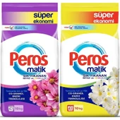Peros Matik Toz Çamaşır Deterjanı 20KG Yıldız-Yasemin Çiçeği (Beyaz ve Renkli)(134 Yıkama)(2PK*10KG) - 1