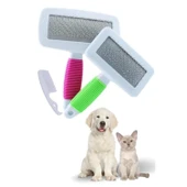 Buffer® Kedi Köpek Telli Küçük Boy Tüy Bakım Seti Evcil Hayvan Tarama Fırçası - 7