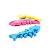 Buffer® Balık Kemiği İskelet Şekilli Renkli Plastik Kedi Oyuncağı - 5