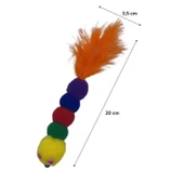 Buffer® Yumuşacık İpli Tırtıl Şeklinde Rengarenk Sevimli Evcil Hayvan Oyuncağı - 6