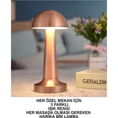 KALİTE Dekoratif Lizbon Şarjlı 3 Renk Modlu Dokunmatik Masa Lambası - 3