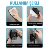 Buffer® Kendiliğinden Güçlü Yapışkanlı Askılı Duş Başlık Tutucu - 5