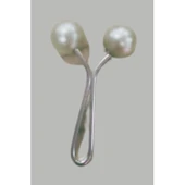 Eşarp Klipsi Top Model Düz Beyaz 1 Adet - 1