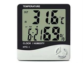 Dijital Termometre Sıcaklık Ve Nem Ölçer Masa Saati Alarm - 2