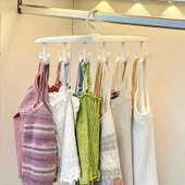 1 Adet Yer Tasarruflu 6 Kancalı Plastik Dolap İçi Düzenleyici Pratik Askı thumbnail 6