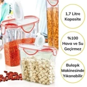 Buffer® Kilitli Kapaklı Contalı Hava,su Sıvı Geçirmez 1,7 Litre Erzak Saklama Kabı-sa585 - 3