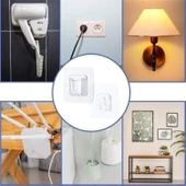 Buffer® Eşya Sabitleme Askısı 10 Çift Şeffaf Çift Taraflı Yapışkanlı Geçmeli Klips thumbnail 4