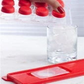 Buffer® 12li Kapaklı Yapışmaz Silikon Tabanlı Plastik Küp Buz Kalıbı - 4