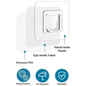 Buffer® Eşya Sabitleme Askısı 10 Çift Şeffaf Çift Taraflı Yapışkanlı Geçmeli Klips thumbnail 9