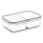 Buffer® 2 Bölmeli Sızdırmaz Contalı Kilitli Kapaklı 1 Litre Erzak Saklama Kabı -lc505 - 1