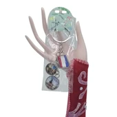 Hollanda Üçlü Epoksi Metal Çift Taraflı Damla Anahtarlık Holland thumbnail 2