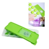 Buffer® 12li Kapaklı Yapışmaz Silikon Tabanlı Plastik Küp Buz Kalıbı - 5