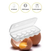 Buffer® 10 Bölmeli Kilitli Kapaklı Yumurtalık Saklama Kutusu Yu110 - 6