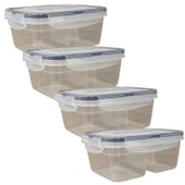 Buffer® 2 Bölmeli 0,45+0,45 Litre Kilitli Kapaklı Erzak Saklama Kabı Lc-524 - 8