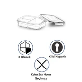 Buffer® 3 Bölmeli Kilitli Kapaklı 1 Litre Erzak Saklama Kabı Lc-510 - 7