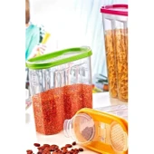 Buffer® 2 Kapaklı Ölçekli Erzak Kuru Gıda Saklama Kutusu Kabı - 1,7 Litre - Sa935 - 6