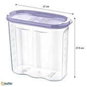 Buffer® 2 Kapaklı Ölçekli Erzak Kuru Gıda Saklama Kutusu Kabı - 1,7 Litre - Sa935 - 4