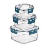 Buffer® 3'lü Pratik Silikon Contalı Sızdırmaz Kapaklı Sağlam İstiflenebilir Saklama Kapları - 5