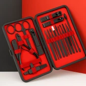 Buffer® 24 Parça Kendiliğinden Deri Çantalı Seyahat Tipi Manikür Pedikür Seti - 1