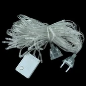 Buffer® 1x2 Metre Dekoratif File Ağ Perde 192 Led 8 Animasyonlu Farklı Işık Modu Rgb Fişli thumbnail 3