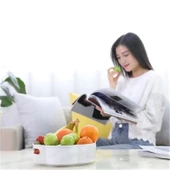 Buffer® 360 Derece Dönebilen Mekanizmalı Yuvarlak Tepsi Formlu Sunum Ve Servis Organizer Tablası thumbnail 3