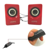 Buffer® N62 1+1 Multimedia Usb Ve Jacklı Mini Hoparlör Yüksek Stereo Ses Sistemi thumbnail 3