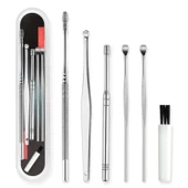 Buffer® 6 Parça Paslanmaz Çelik Kulak Balmumu Toplayıcı Çıkarıcı Temizleyici Bakımı Çubuk Seti - 1